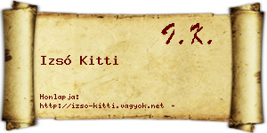 Izsó Kitti névjegykártya